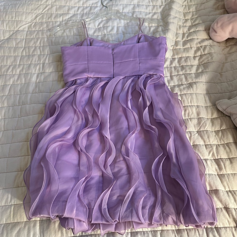 Max & Cleo Lavender Strapless Dress - Picture 4 of 5
